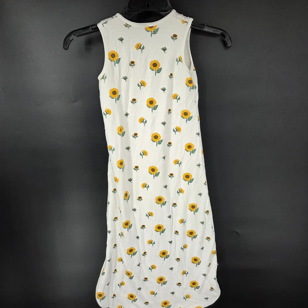 Kyte Baby Sunflower Bamboo Sleep Bag 1.0 TOG Size Medium White Yellow Floral